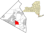 Rockland County New York incorporated and unincorporated areas Nanuet highlighted